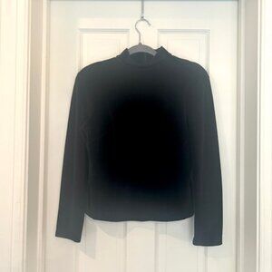 St. John Sport Velvet Mock Neck Top -- Size P